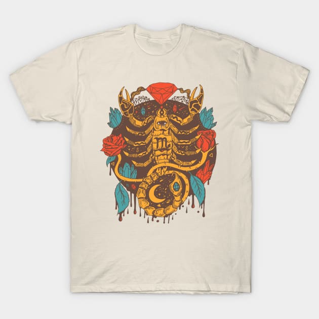 Cafe Mystic Scorpio Zodiac T-Shirt by kenallouis